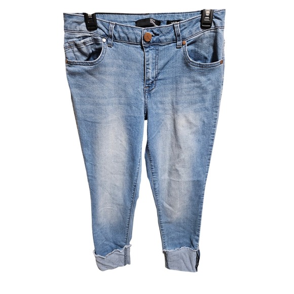 1822 Denim Taylor Jeans Womens Size 10 Light Wash Denim Cropped Cuff Casual - Picture 1 of 3